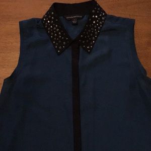 Rock & Republic turquoise studded tank